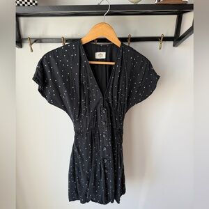 Marine Layer Black Dress with White Star Print